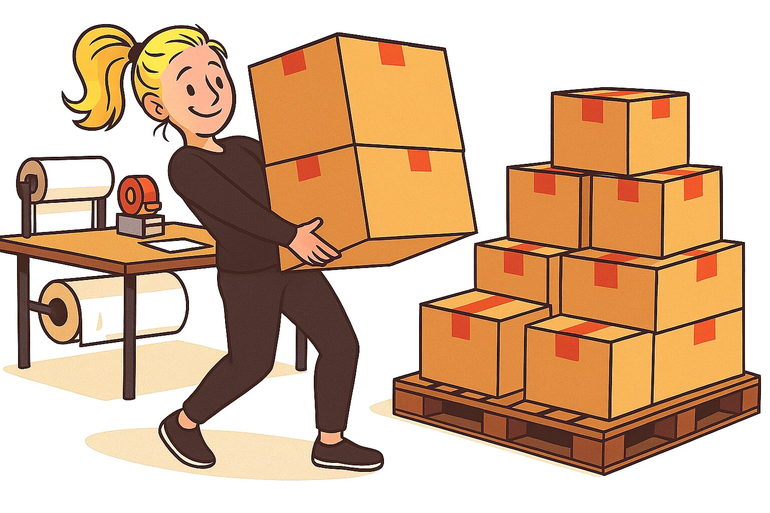 Webbpersonal packar ordrar