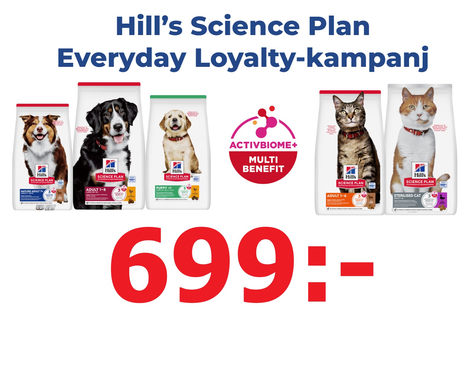 Kampanj på Hill's Hund- och Kattfoder för 699:-