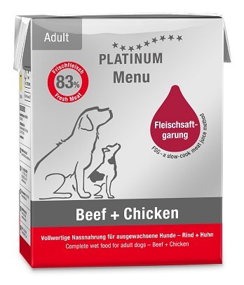 Platinum Våtfoder Adult Beef & Chicken 375g