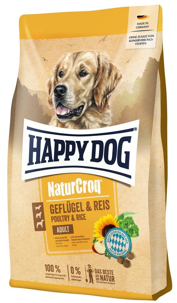 Happy Dog Naturcroq fågel & ris 4kg