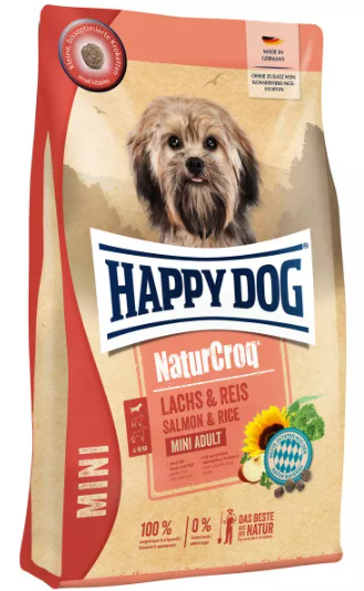 Happy Dog Naturcroq Mini Lax och Ris 4kg