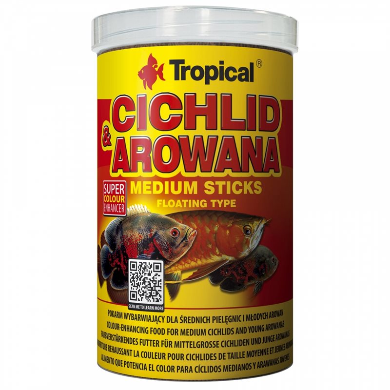 Tropical Cichlid & Arowana Sticks Medium 1000ml