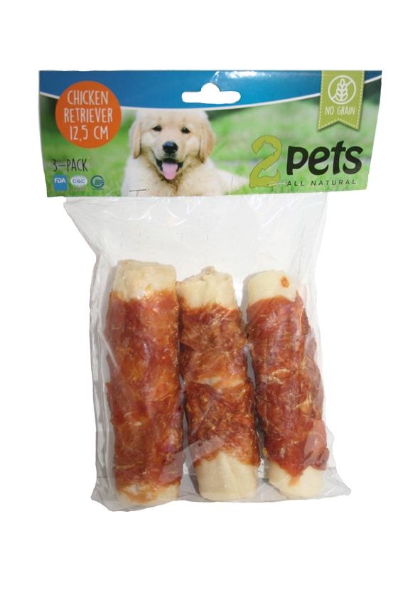 2Pets tuggrulle m kyckling 12cm 3-pack 