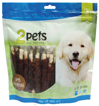 2pets Tuggpinnar m lamm 12cm 30-pack 