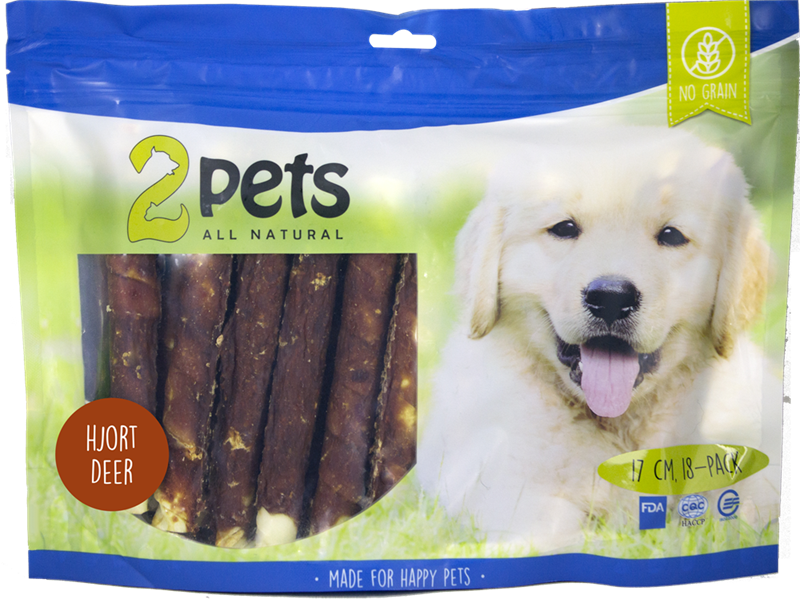 2pets tuggrulle m hjort 17cm 18-pack