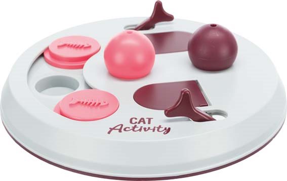 Cat activity flip board 23cm berry/rosa/ljusgrå