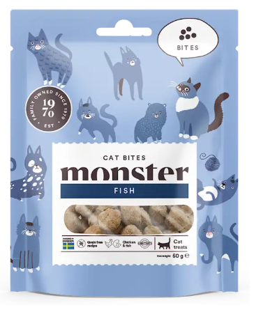 Monster Cat Treats Fish Bites 50g