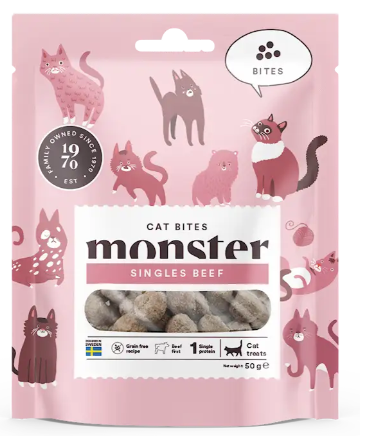 Monster Cat Treats Beef Bites 50g