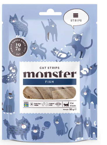 Monster Cat Treats Fish Strips 50g