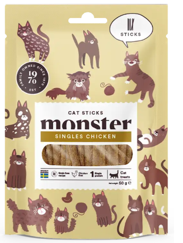 Monster Cat Treats Chicken Sticks 50g