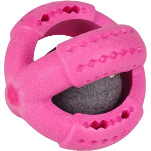 Dina TPR Foamboll med tennisboll hallon 11cm