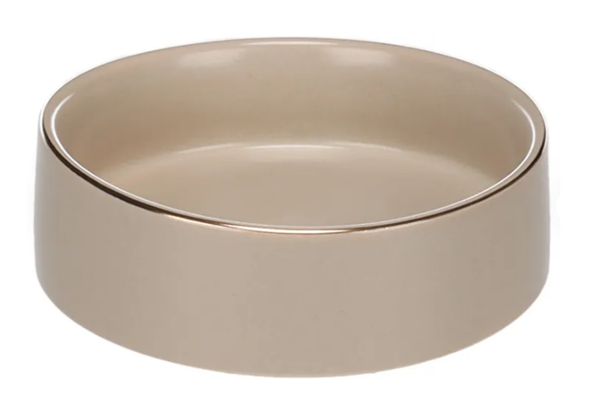 Keramikskål Beige Med Guldkant 200ml