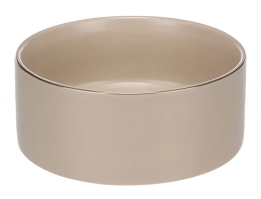 Keramikskål Beige Med Guldkant 800ml