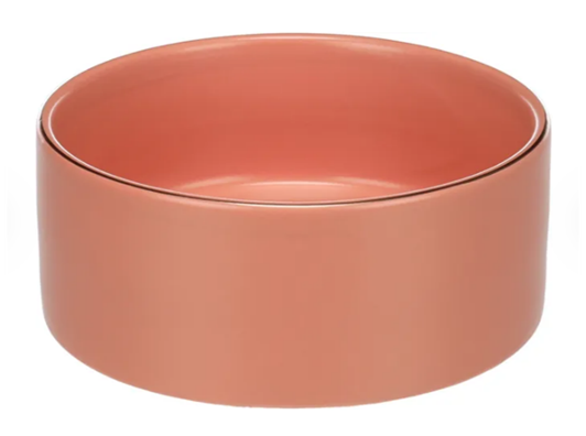 Keramikskål Rosa Med Guldkant 800ml