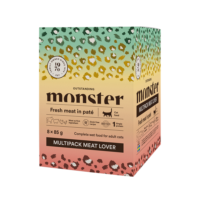 Monster Cat Adult Multipack Meat Lover 8x85g