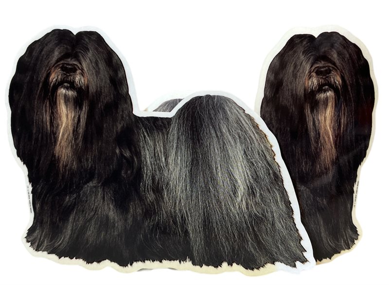Dekal Hund medium 2-pack - Lhasa Apso mörk helkropp