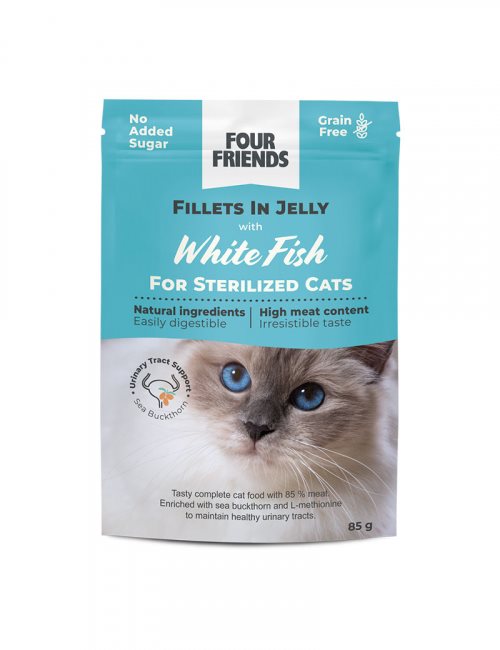 FourFriends Sterilized White Fish Jelly 85g