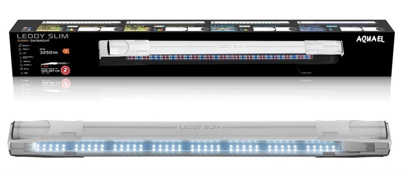 AquaEL LED-belysning Leddy Slim 2.0 Sunny Vit 100-127cm 36W
