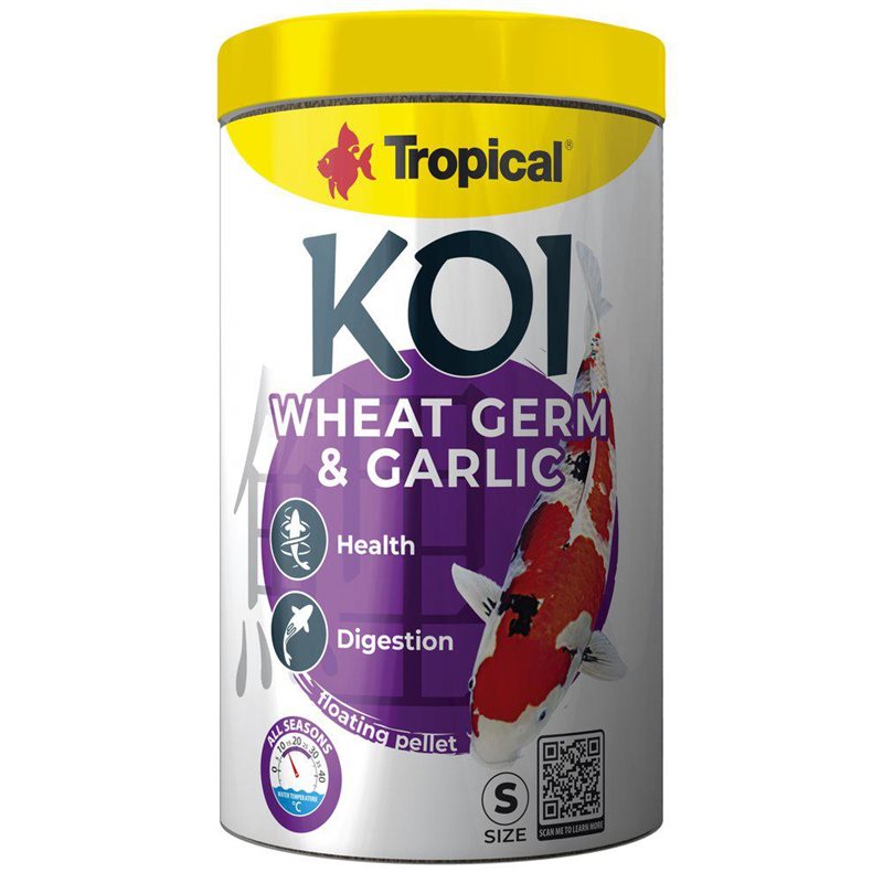 Tropical Koi Wheat Germ & Garlic Small 1000ml