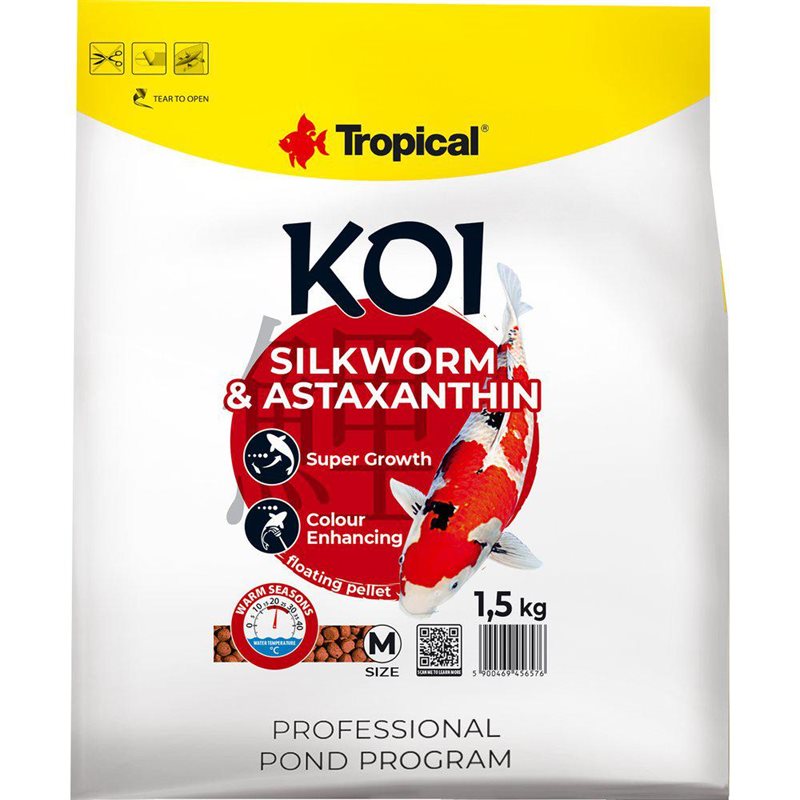 Tropical Koi Silkworm & Astataxin Medium 5L