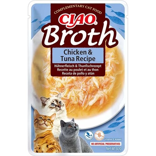 Ciao Chickenbroth w chicken/tuna 50g