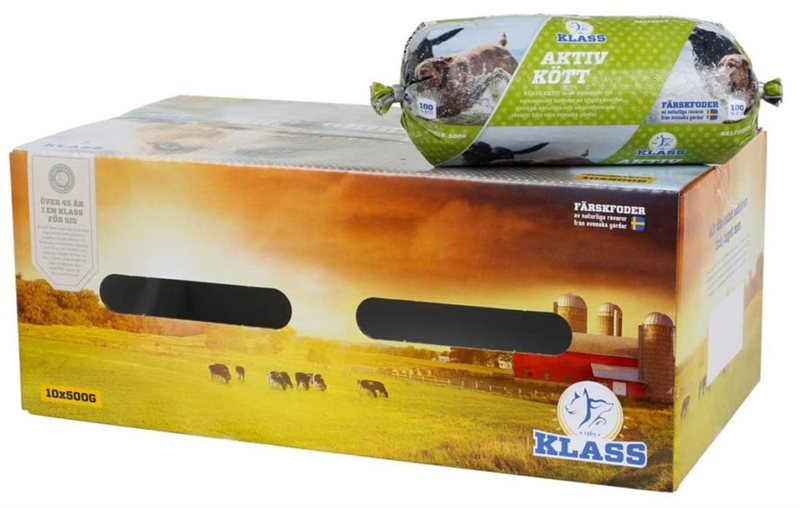 Klass Aktiv Kött 10kg fryst hundfoder