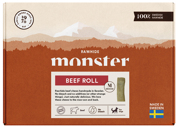 Monster Rawhide Beef Roll Medium Box
