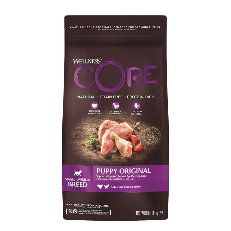 Core dog puppy original small & medium 1,5kg