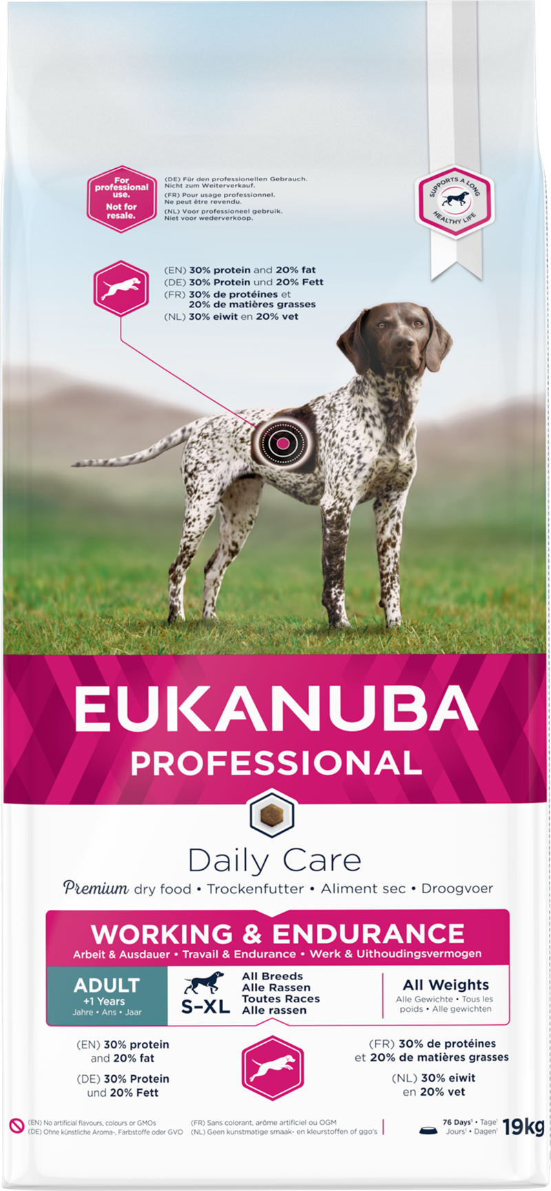 Eukanuba daily care working & endurance 19kg