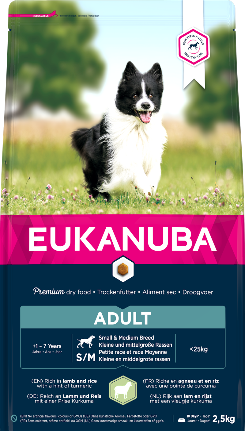 Eukanuba dog Small/medium lamb & rice 2,5kg