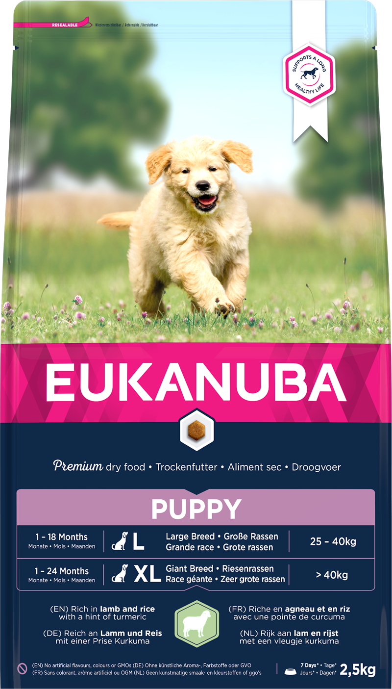 Eukanuba dog puppy/junior large lamb & rice 2,5kg