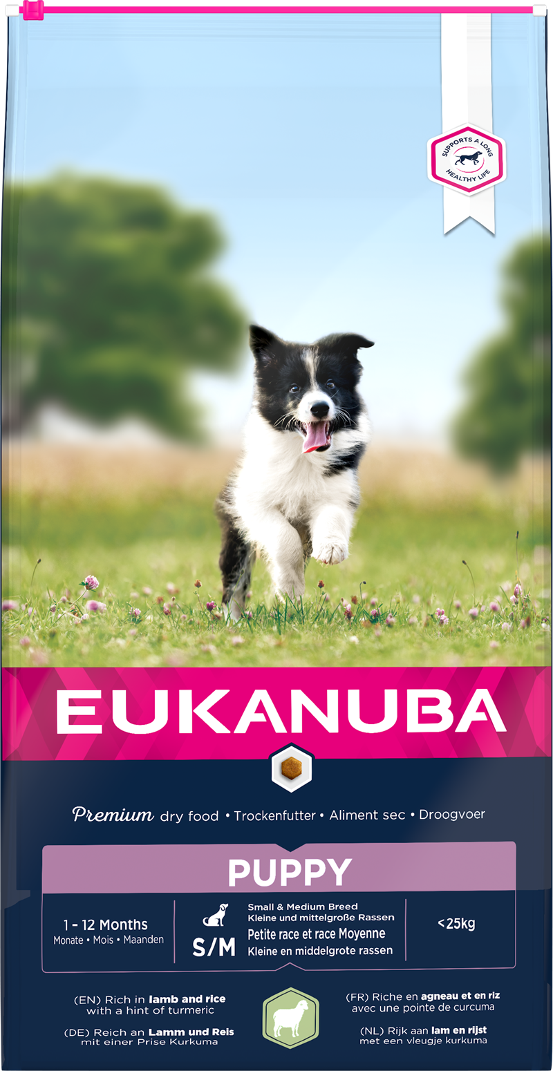Eukanuba dog puppy/junior small/medium lamb & rice 12kg