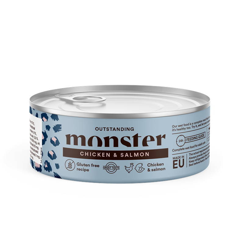 Monster Katt Våtfoder Kyckling/Lax 100g