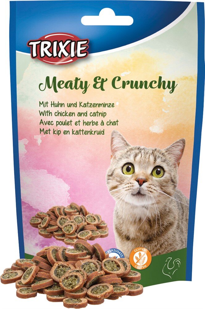 TX42673-Trixie-meaty---crunchy-med-kyckling---catnip-50g