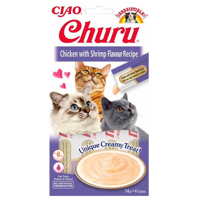 Churu Liquid Catsnack Chicken/Shrimp 4-p 