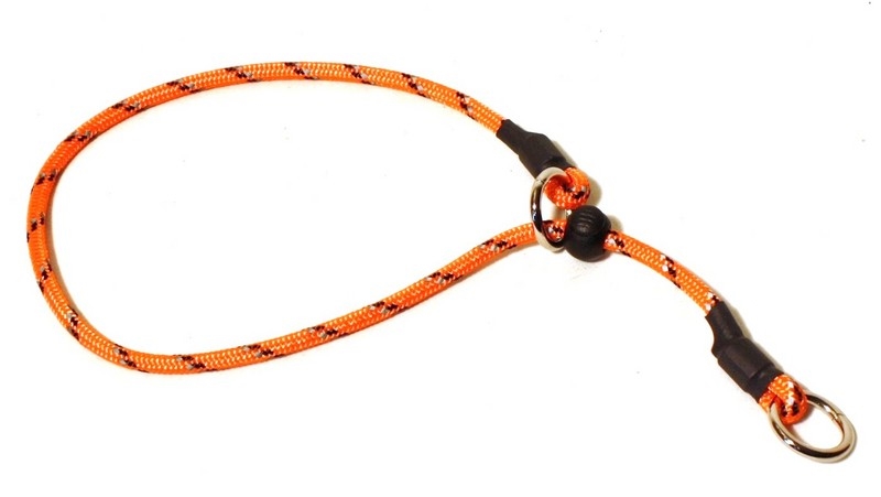 Dressyrhalsband m stopp orange/reflex, 40-65cm