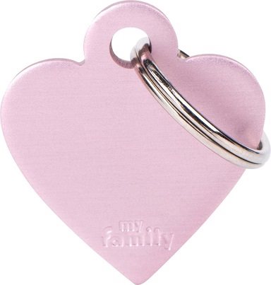 ID-bricka Basic Hjärta Rosa Litet