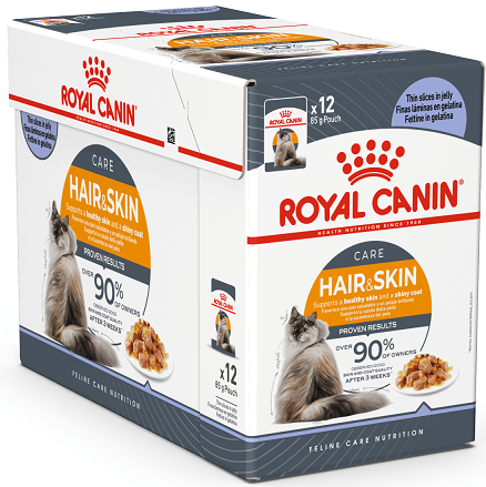 Royal Canin Våtfoder Hair&Skin i gelé 12x85g