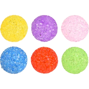 Glitterboll av gummi 3,75cm