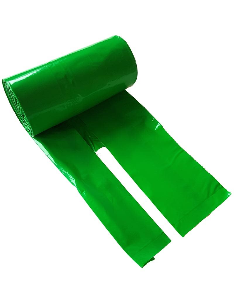 Bajspåse grön 50-pack med knythandtag