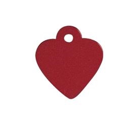ID-bricka Litet hjärta röd