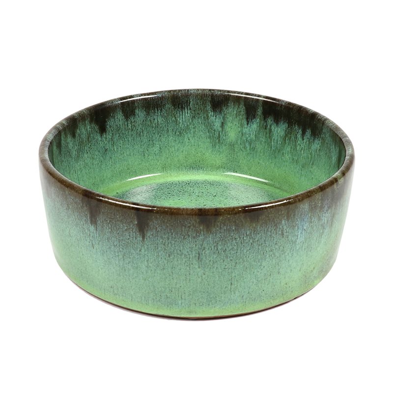 Matskål Jasper keramik grön 20cm