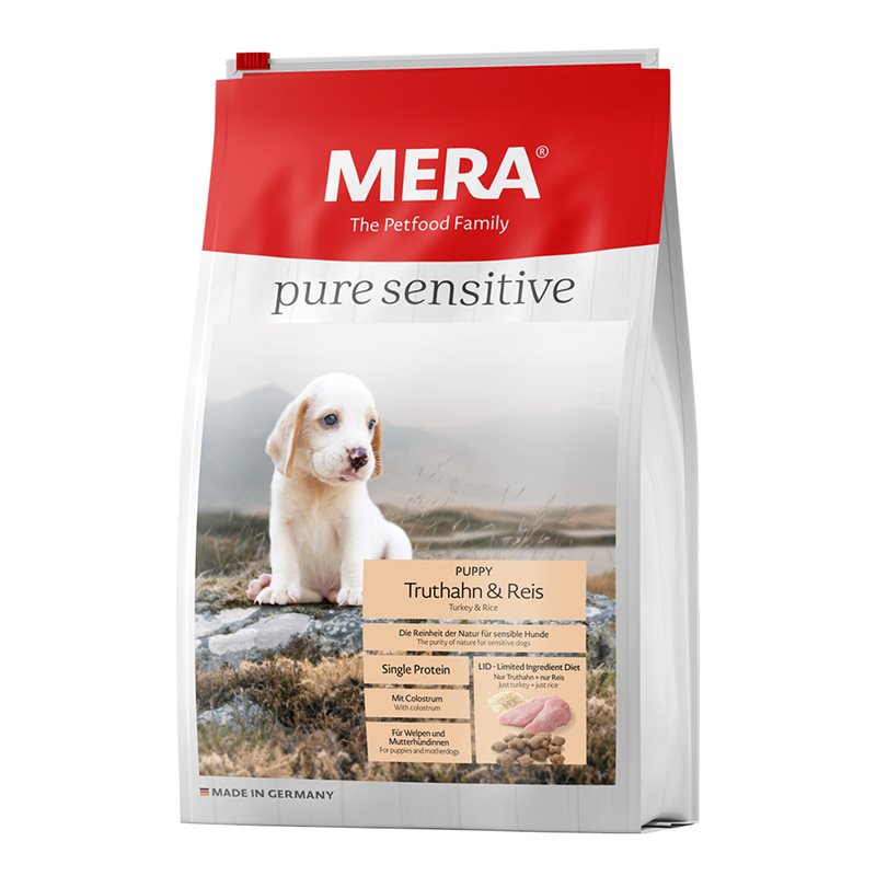 Mera Dog Pure Puppy kalkon&ris 12,5kg 
