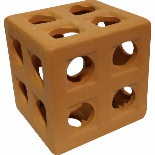 Räk/malhåla kub brun 6,6x6,6x6,6cm