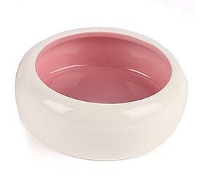 Keramikskål rosa/vit 200ml 