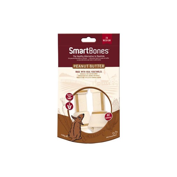 SmartBones peanut butter medium 2-p