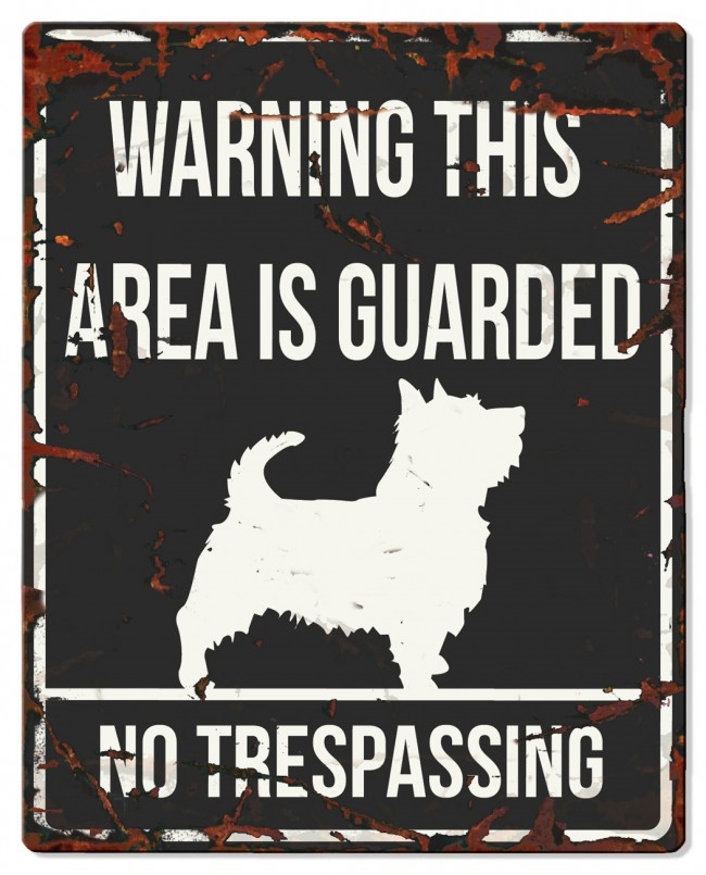 Varningsskylt Terrier svart 20x25cm