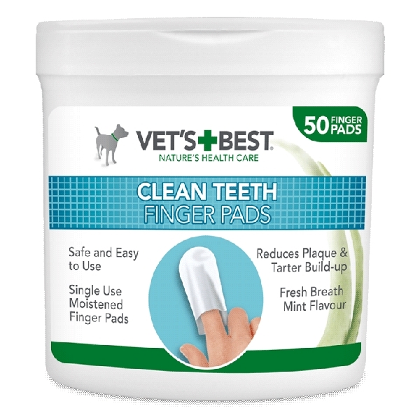Vets Best Clean Teeth fingerpads 50-p