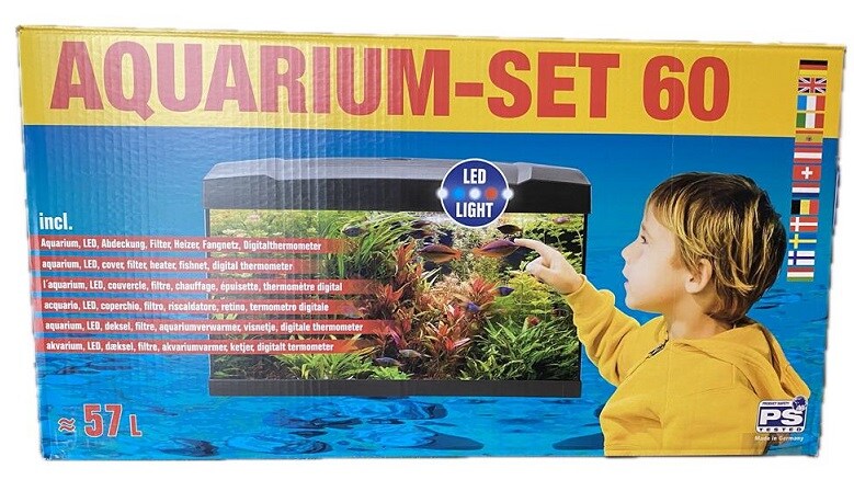 Akvarium 57L Startpaket LED-belysning