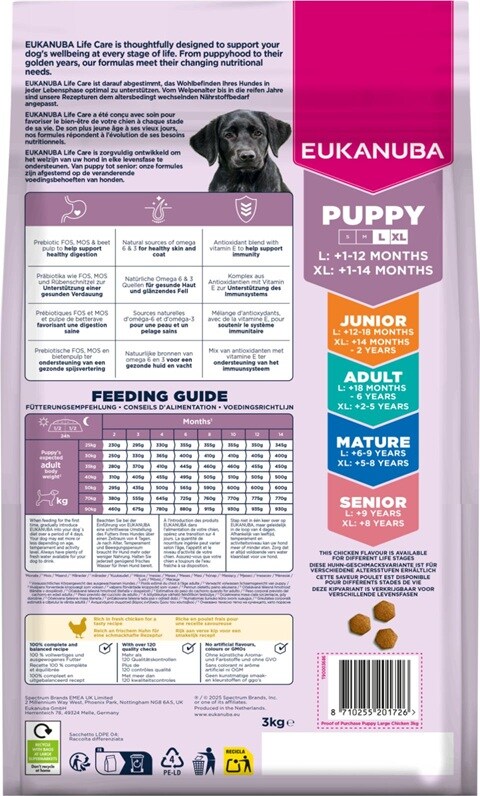 Eukanuba dog puppy large 3kg